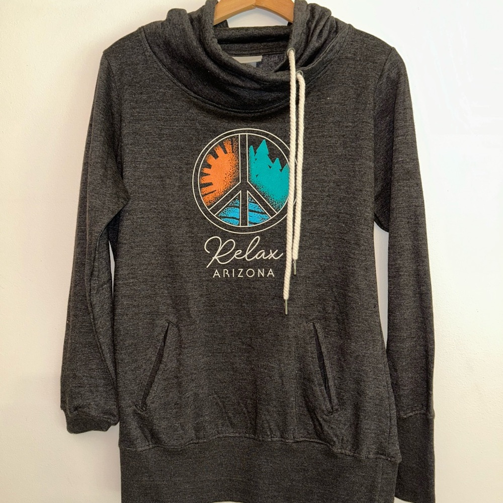 Relax Arizona Women's Charcoal Cowl Neck Sweater
